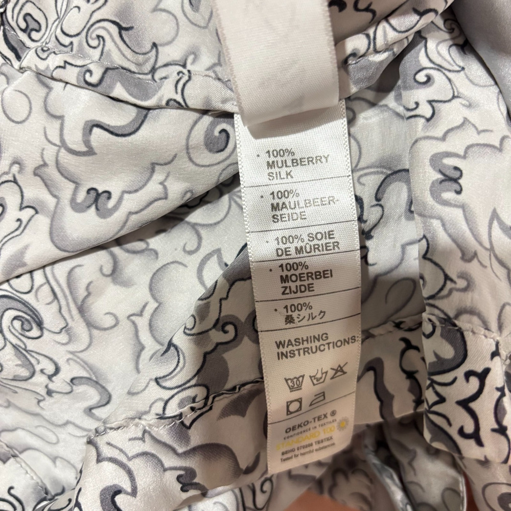 MYK Silk 100% Mulberry Silk Baroque Print Robe Duster 3XL Plus (missing belt) - Picture 6 of 7